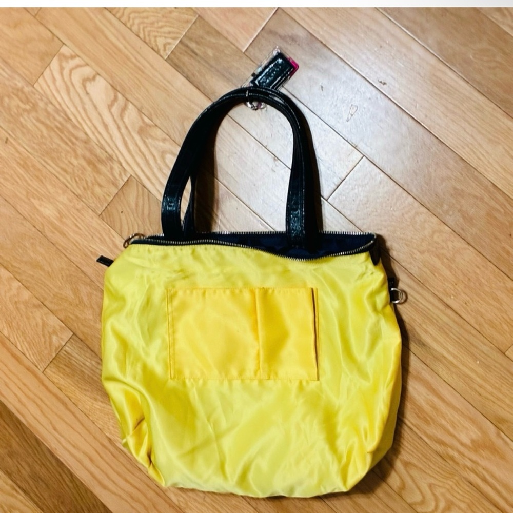 Coach Poppy Navy Blue Signature Nylon Tote - Picture 6 of 9